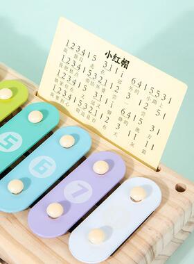 木制敲琴音乐台玩具多功能音乐玩具锻炼孩子手眼协调早教儿童玩具
