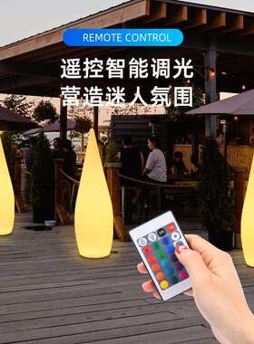 户外发光水滴灯落地灯太阳能庭院灯草坪露营氛围灯营地灯防水网红