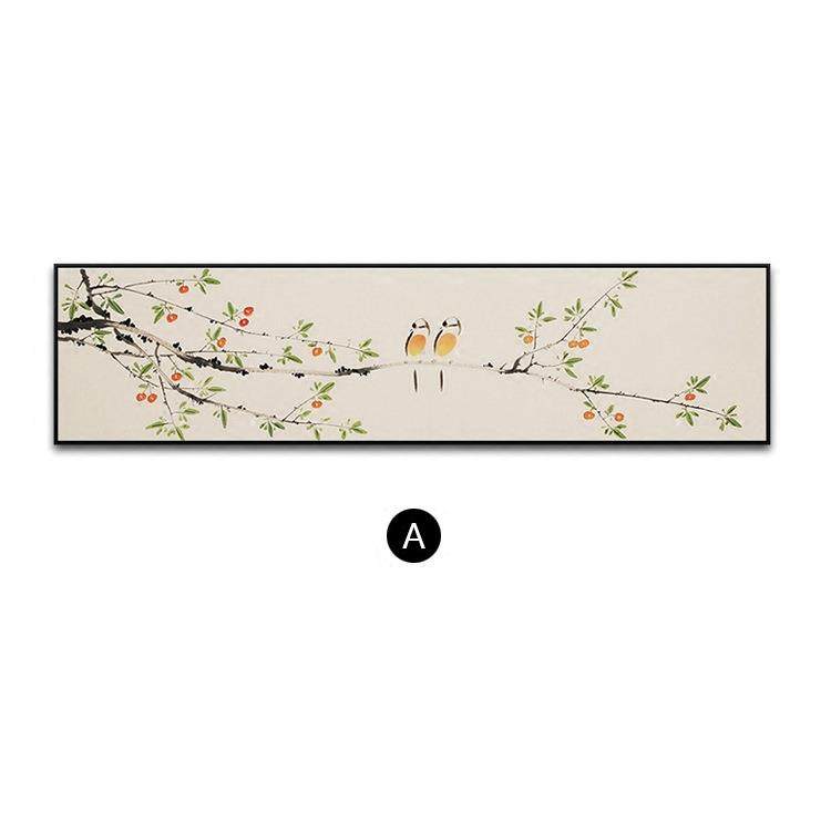 新中式花鸟装饰画客厅沙发背景壁画卧室床头书房茶室喜上眉梢挂画,淘宝优惠券,粉丝福利购,淘宝优惠卷