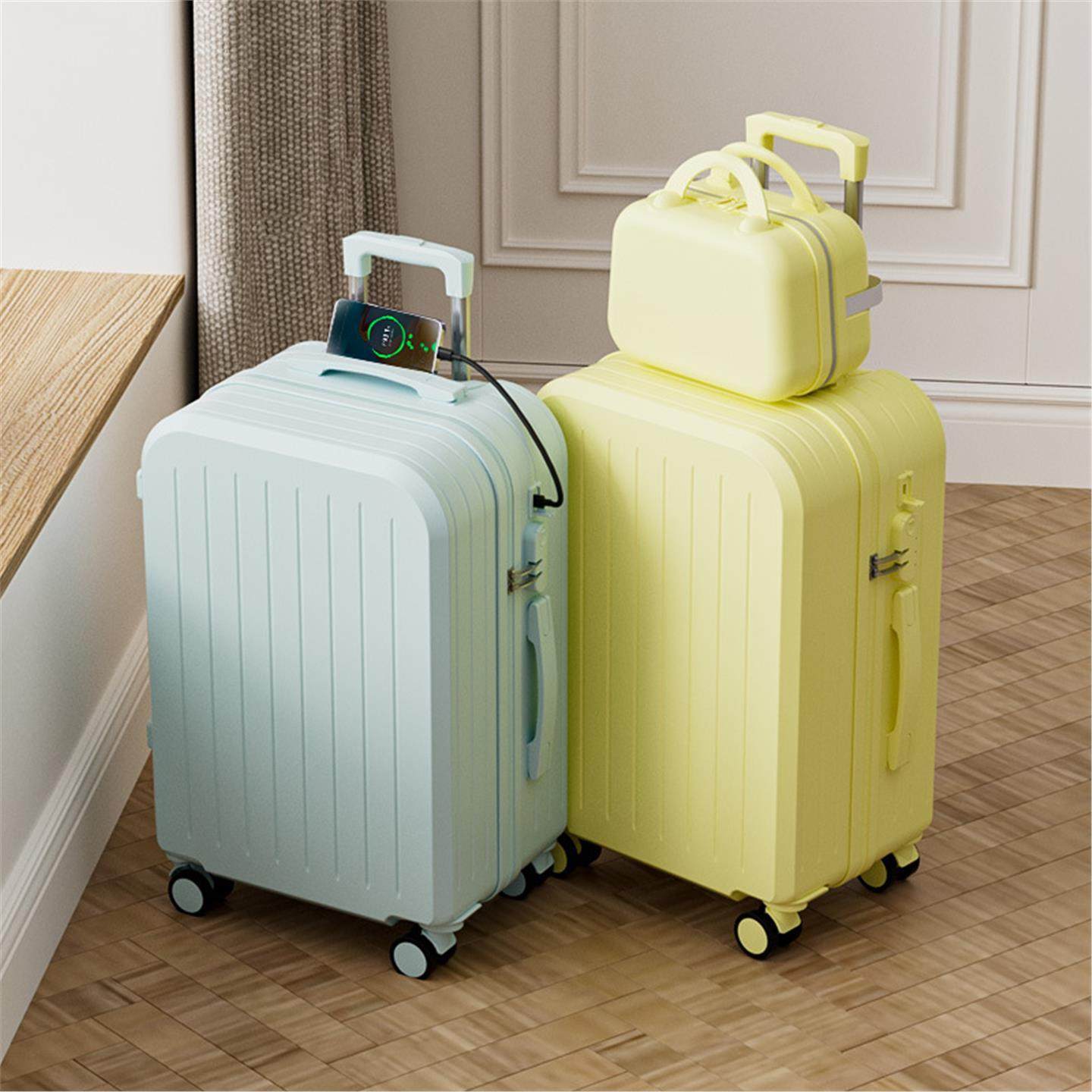 20寸行李箱登机高颜值学生拉杆箱多功能密码箱静音万向轮旅行箱子,淘宝优惠券,粉丝福利购,淘宝优惠卷