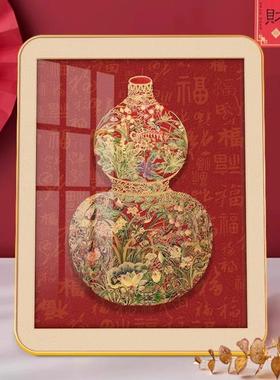 福禄摆件门口装饰品创意立体摆台画入户玄关鞋柜斗柜桌面摆件画