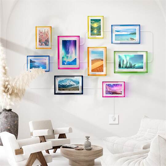 Pintura acrylic photo frame Xiaoxian screen matching digital photo frame electronic photo album solid wood aluminum alloy outer photo frame