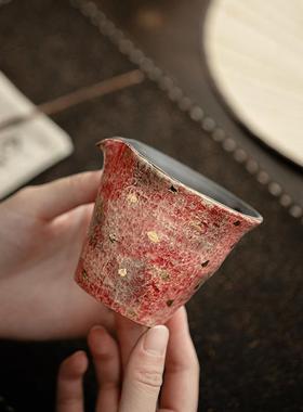 复古岩矿彩陶日式粗陶手工公道杯公杯大号家用茶具茶器茶海匀杯