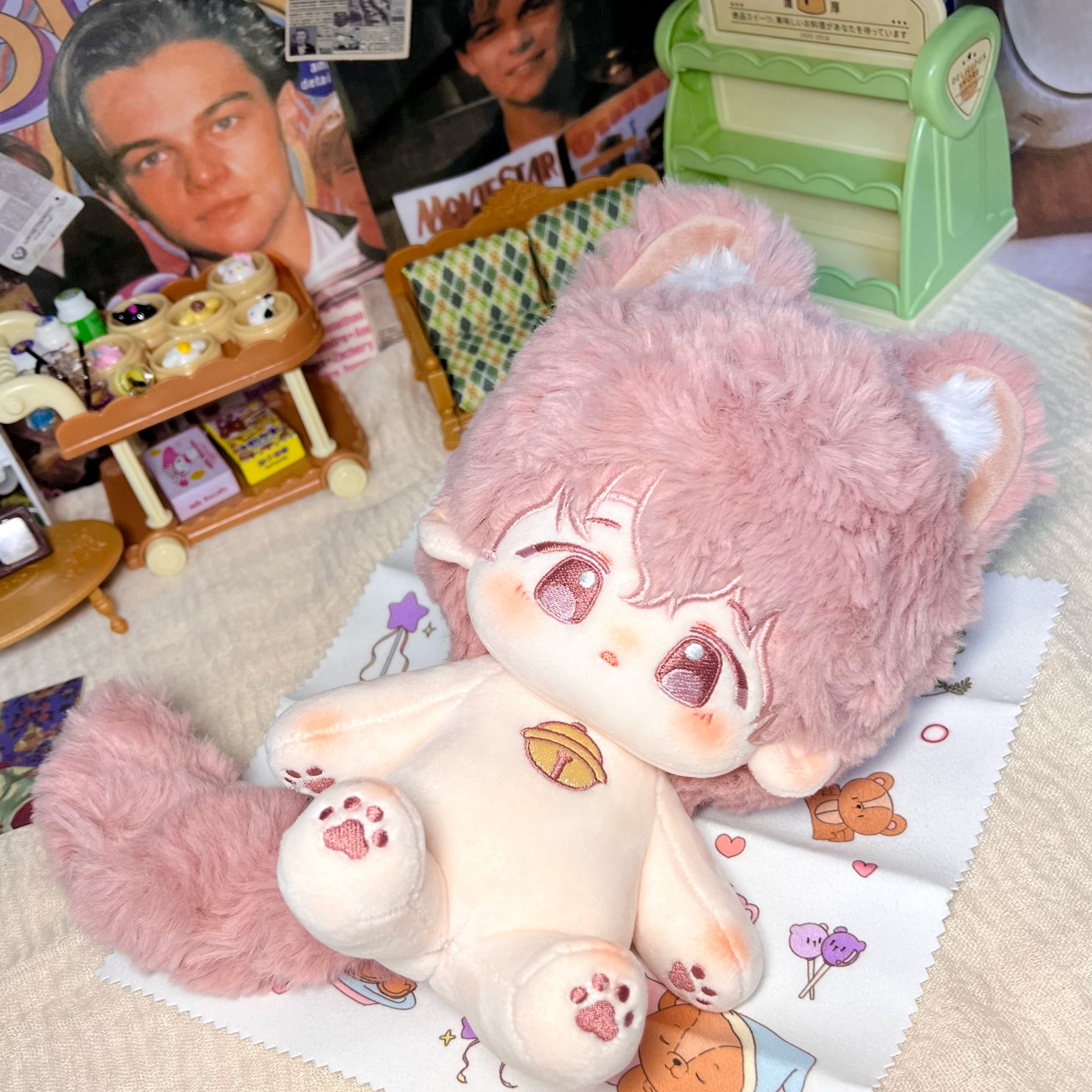 【官方】原创正版正品可颂棉花娃娃无属性20cm刷花兔毛棉花娃娃 - 图0