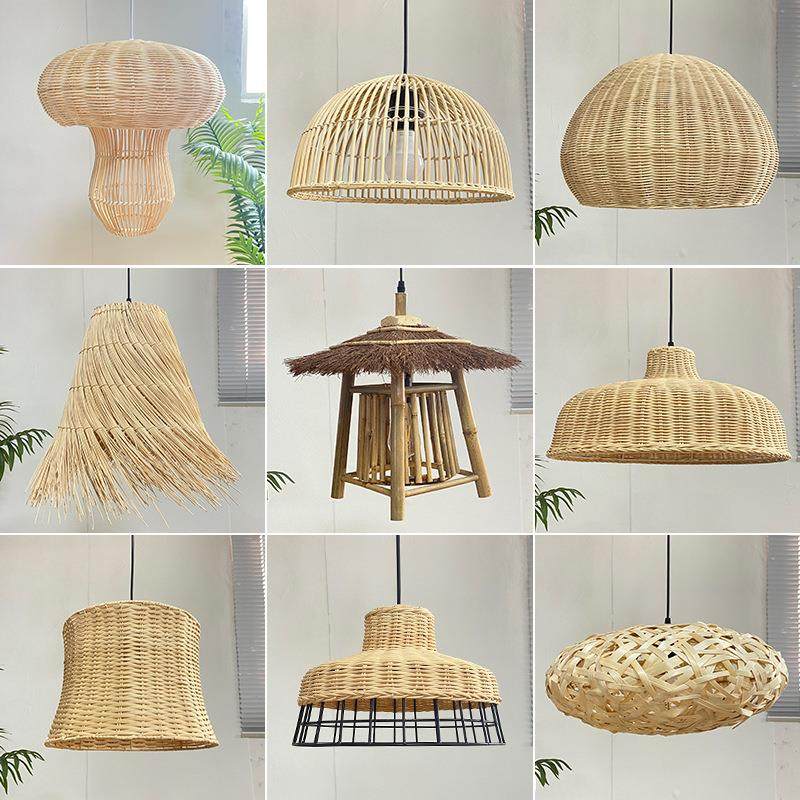 创意藤编灯罩复古日式客厅餐厅卧室火锅店民宿超市东南亚吊灯灯具,淘宝优惠券,粉丝福利购,淘宝优惠卷