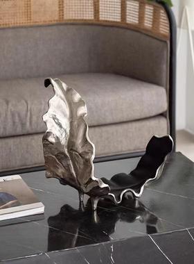 现代简约创意树叶果盘高级感茶几餐桌装饰摆件家居客厅装饰品摆设