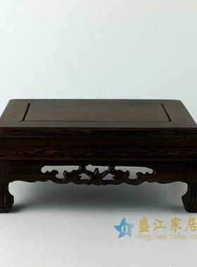 景德镇实木底座鸡翅木花瓶底托摆件红木底座木架厂家直销可