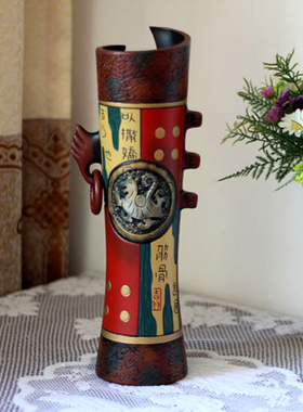 新中式陶瓷精品个性手工艺品礼品百搭装饰办公书柜博古架隔断摆件