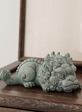 新中式天禄貔貅招财茶宠茶玩摆件创意瑞兽客厅桌面鱼缸造景装饰品