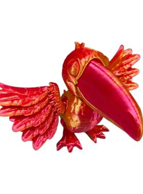 3D打印巨嘴鸟鹦鹉关节可动大嘴鸟玩具摆件大鸟摆摊爆款新潮潮流