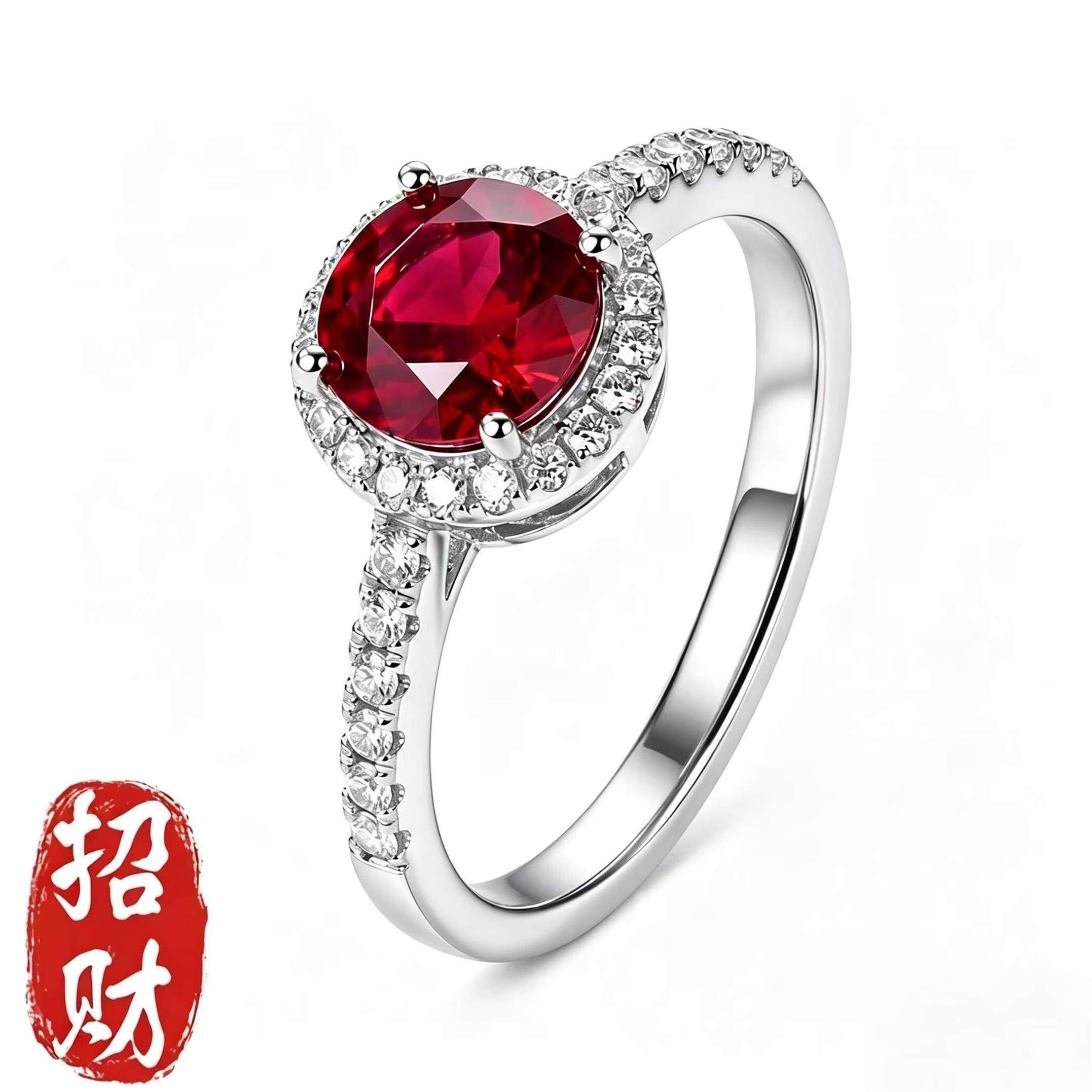 Real and effective red crystal ring to attract wealth and transfer, adjustable ring as a gift for girls