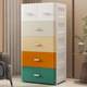 Nordic style drawer-type children's storage cabinet thickened multi-functional plastic finishing cabinet multi-layer grid large capacity