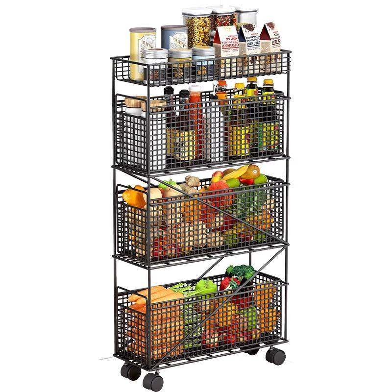 夹缝收纳箱柜冰置移物架侧储物柜多层家用卫生77055间厨推房可动 - 图3