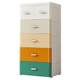 Nordic style drawer-type children's storage cabinet thickened multi-functional plastic finishing cabinet multi-layer grid large capacity