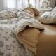 American retro velvet cotton printed four-piece set Class A mother and baby grade pure cotton sheet quilt cover full cotton bed cover three-piece set 4