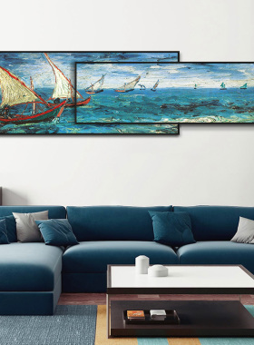 速发梵壁世界名画简约客厅挂饰画沙发背景墙装画风墙面高画