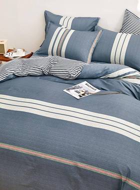 全棉四件套100纯棉单双人斜纹印花学生三件套1.5/1.8米床