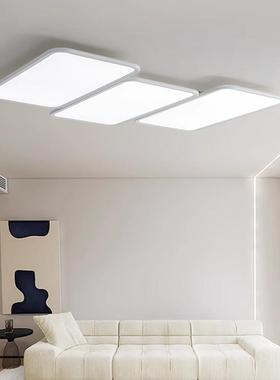 客厅吸顶灯奶油风护眼现代简约大气全光谱主灯钢琴键灯