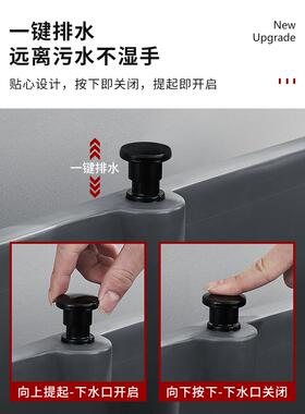 拖把池移动洗拖布池大号水池家用盆墩布池阳台户外拖地水槽桶商用