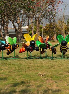 卡通昆虫雕塑玻璃钢蜜蜂瓢虫园林景观小品房产小景区户外装饰摆件