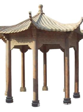 石雕凉亭户外休息中式六角亭园林广场凉亭景观雕塑石亭子制作