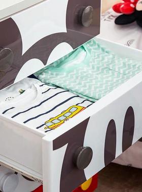 抽屉式儿童收纳柜子宝宝塑料衣柜婴儿衣橱爱丽丝五斗柜储物