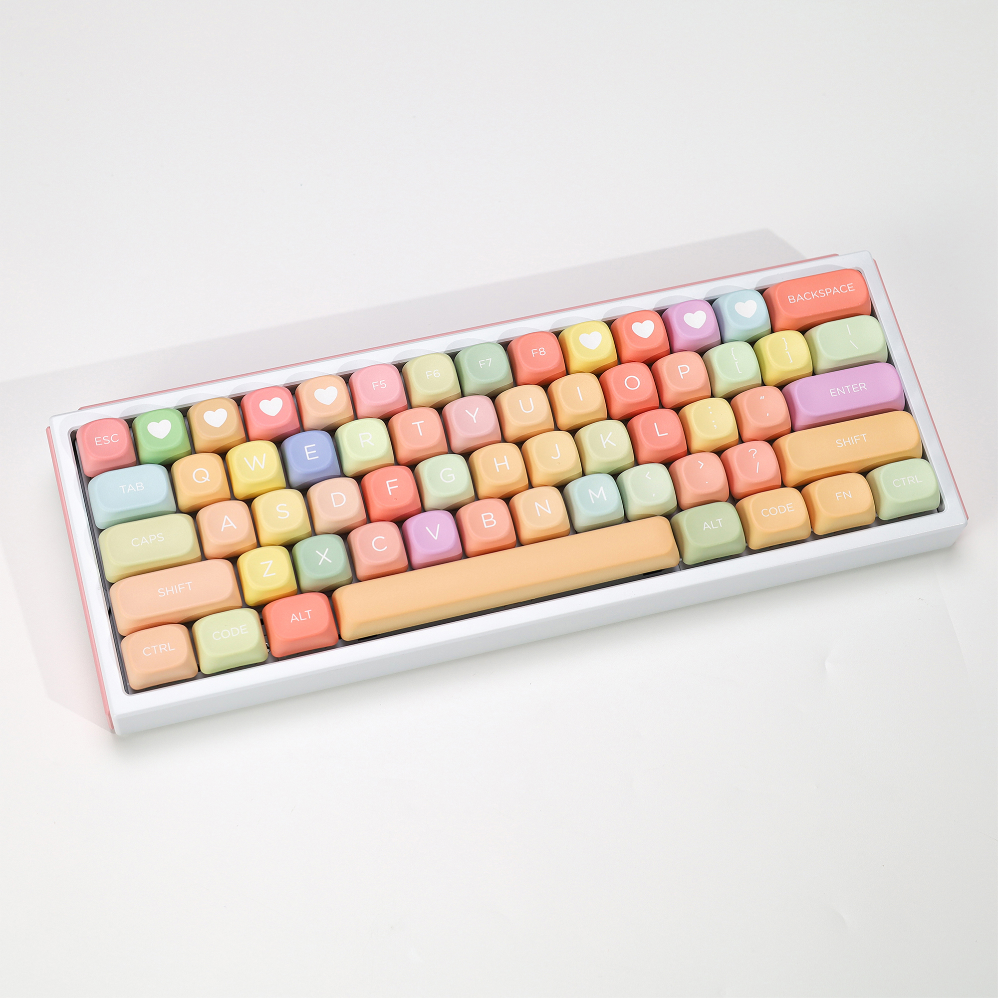 键喵彩虹糖果主题KOA高度热升华键帽客制化机械键盘键帽大全套 - 图2