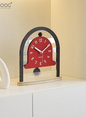 DOOG客厅玄关装饰摆件电视柜家居饰品钟表桌面摆放式创意时钟