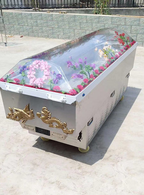 后开门抽屉式冰棺带担架白事殡葬冷藏冷冻尸体 恒温冰板棺材