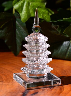 高档水晶塔十三层13层文昌塔摆件9九层七7层办公室桌书房客厅装饰