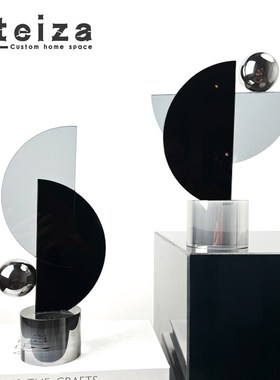 Oteiza现代轻奢几何水晶摆件家居客厅茶几样板间卧室床头柜装饰品