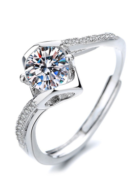 钻戒女裸钻一克拉钻求婚30分男50分结婚戒指指环吴山居官方正品