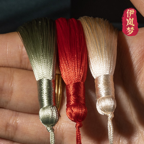 12厘米古风冰丝流苏穗子diy手工饰品配件书签香包服饰配饰小吊穗 - 图1