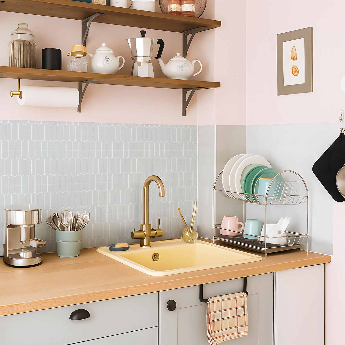 多巴胺厨房墙面翻新贴纸防水防油厕所卫生间瓷砖装饰墙贴加厚氛围,淘宝优惠券,粉丝福利购,淘宝优惠卷