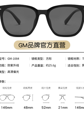 新款尼龙GM墨镜高级感显脸小