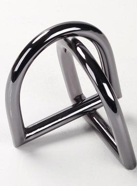 极简门洞交织创意摆件高级感几何样板间客厅书房书挡艺术软装饰品