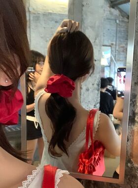 其他家发绳布日韩小众复古缎发饰