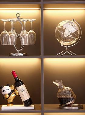 熊猫红酒架酒柜装饰品摆件轻奢高档客厅2024新款电视柜办公室高级