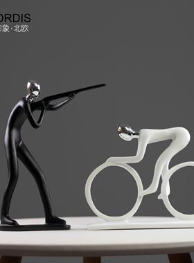 斯堪的纳维亚现代极简主义运动特色装饰品客厅书房窗户创意装饰树