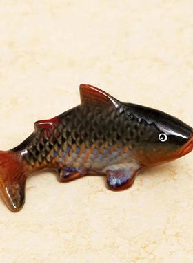 地中海风格装饰摆件乡村田园陶瓷鱼摆件小动物可爱海洋系列装饰品