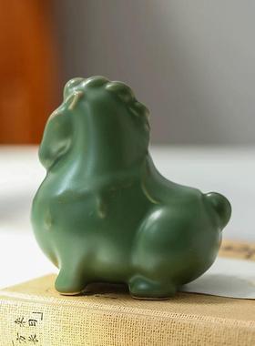 西安博物馆文创陶瓷唐马茶宠摆件汝窑开片创意复古风家居摆件礼物