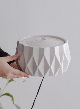 治愈系解压流水小摆件工位情绪稳定卧室超静音桌面简约循环水送礼