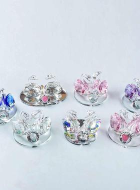 创意水晶天鹅新居结婚送礼品礼物新婚客厅电视酒柜摆件家居装饰品