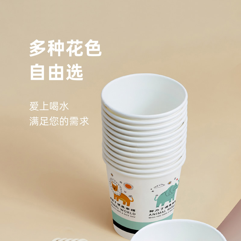 家用一次性纸杯加厚加硬1000只整箱冷热两用可乐杯豆浆杯咖啡杯-图1