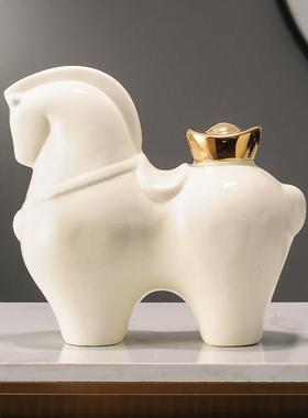 马上有钱摆件新中式客厅电视柜酒柜工艺装饰品办公室开 业乔迁礼