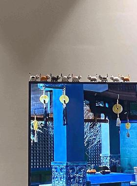 傲娇起司猫咪电视柜电脑背景墙家居装饰品摆件客厅桌面入户玄关