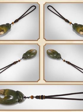 黄铜实心小摆件螃蟹钳手把件手中有钱男士把玩件创意送男朋友礼物