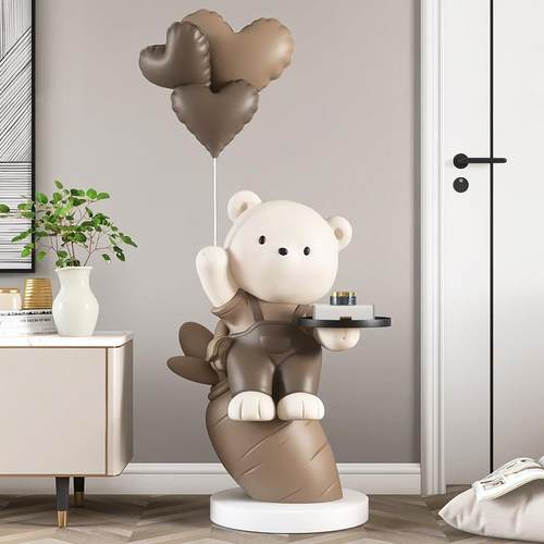 大型熊客厅落地摆件家居饰品电视柜沙发旁托盘床头柜乔迁新居礼品 - 图3