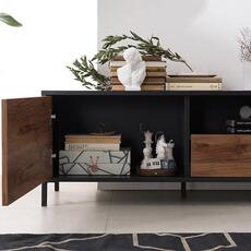 Крупные бытовые приборы 风实木柜电黑视北欧小户型家用工业现代简约客厅影视bbk柜复古胡