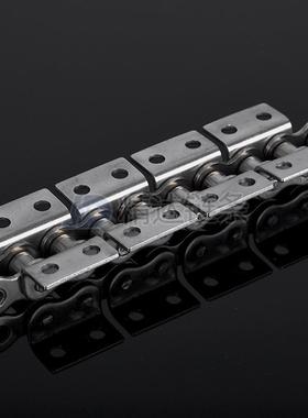 不锈钢链条短节距弯板直板挡板单孔双孔单侧双侧弯板链输送链条